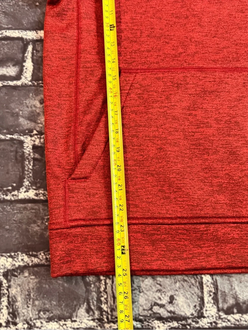 adidas Men's Red Hooded Sweatshirt Pullover